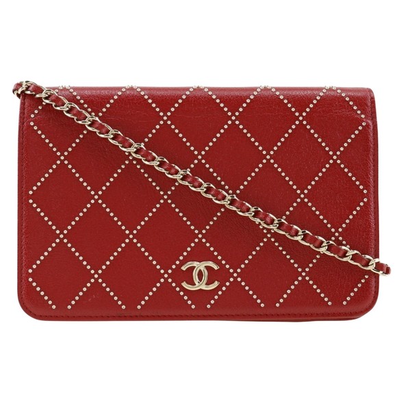 Chanel Red Leather wallet - Picture 1 of 10